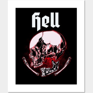 Hell Skull Posters and Art